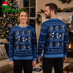 Tennessee Titans Mickey Mouse Football Pattern Ugly Christmas Sweater