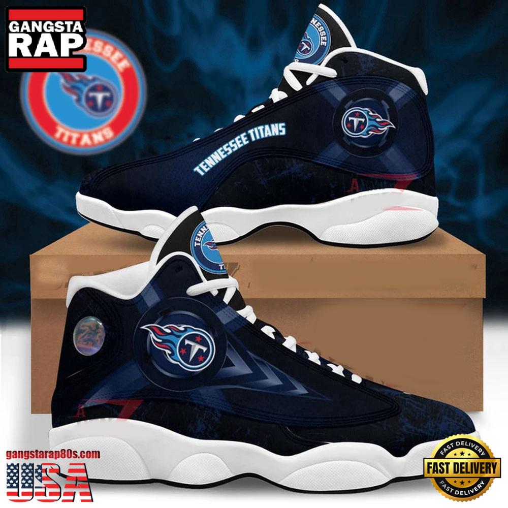 NFL Tennessee Titans New Design Air Jordan 13 Running Sneakers Shoes For Fans