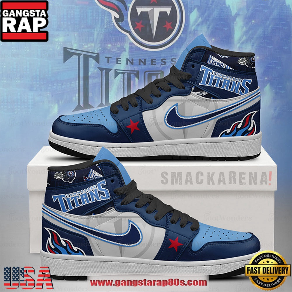 Tennessee Titans Trending Football Sneakers NFL Air Jordan 1 Shoes