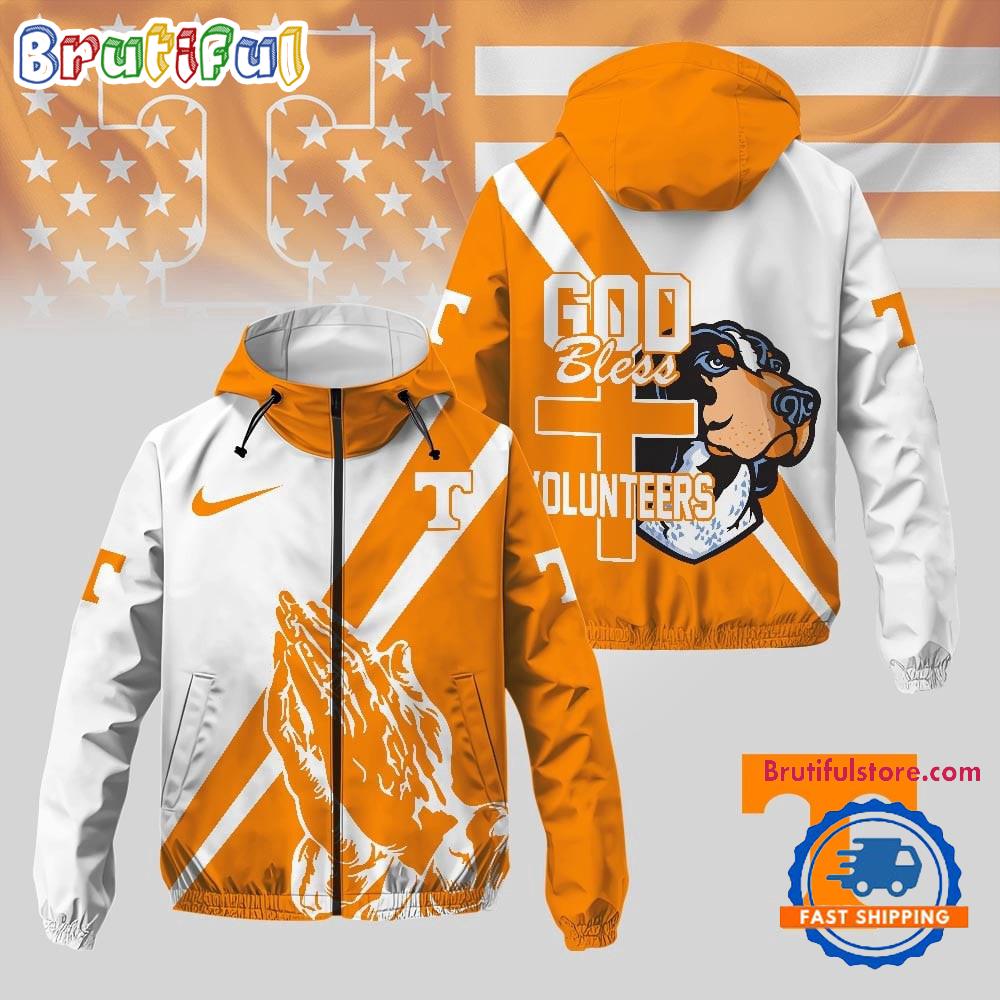 Tennessee Volunteers 2025 NCAA God Bless My Team Windbreaker Jacket