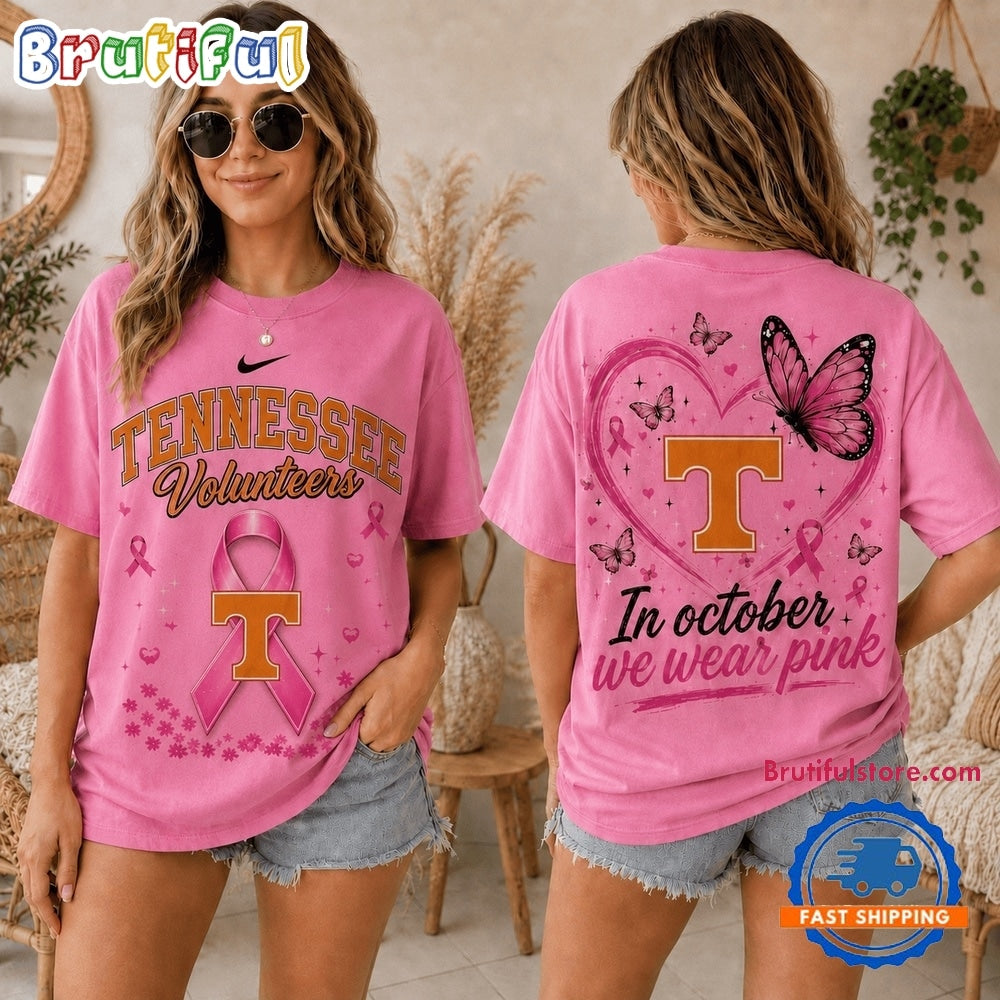 Tennessee Volunteers 2026 NCAA Pink October Breast Cancer Awareness Fan Pride Unisex T Shirt
