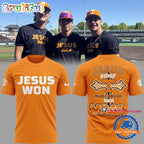 Tennessee Volunteers Baseball JESUS WON Oranger 2025 Hoodie T-Shirt