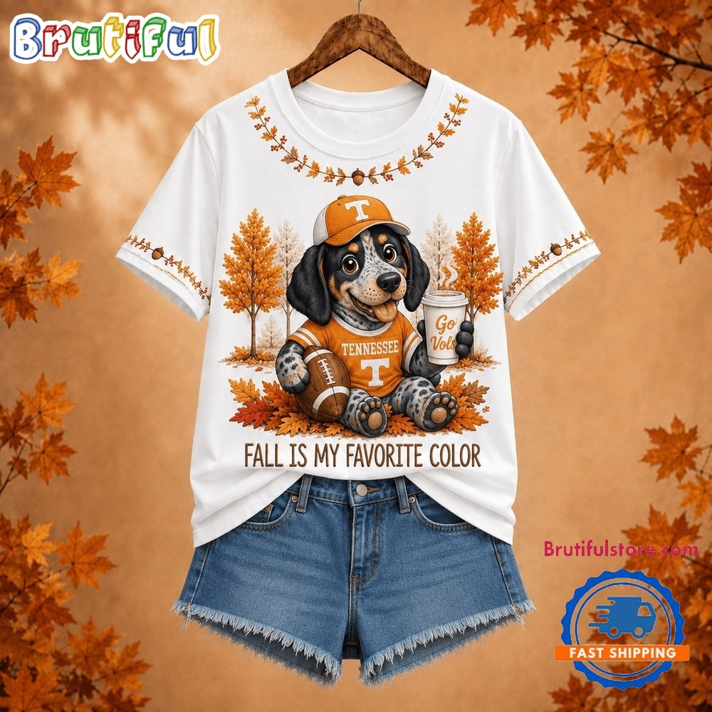 Tennessee Volunteers NCAA Fall Is My Favorite Color Football Unisex 3D Shirt