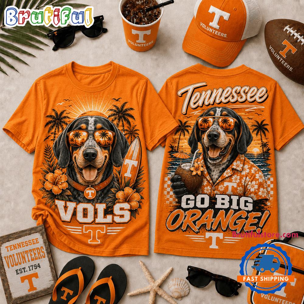 Tennessee Volunteers NCAA Summer Tropical Mascot Unisex 3D Shirt