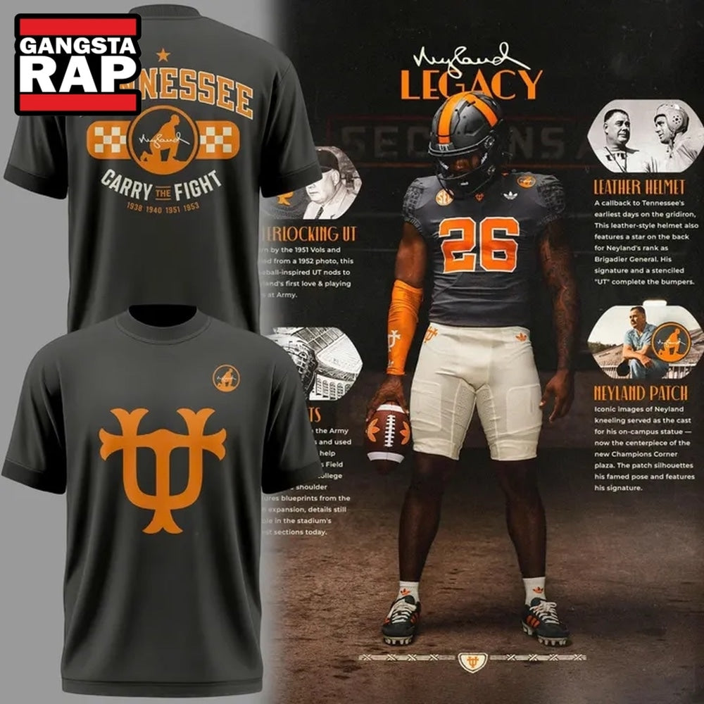 Tennessee Volunteers Neyland Legacy Smokey Grey 2026 Hoodie T-Shirt