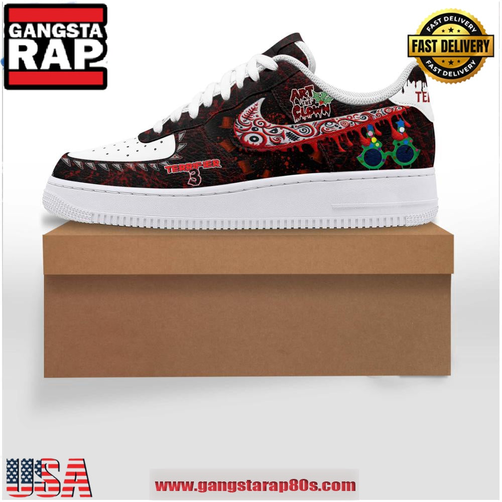 Terrifier 3 Santa Clown Christmas Air Force 1 Running Sneakers Shoes