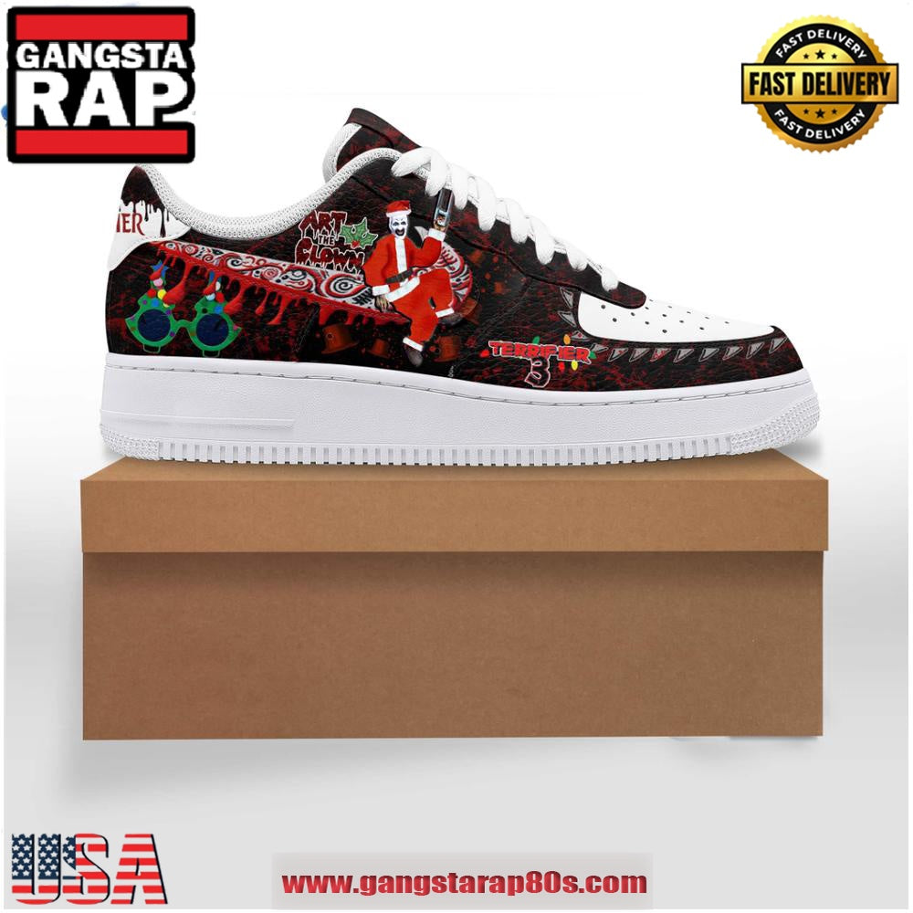 Terrifier 3 Santa Clown Christmas Air Force 1 Running Sneakers Shoes