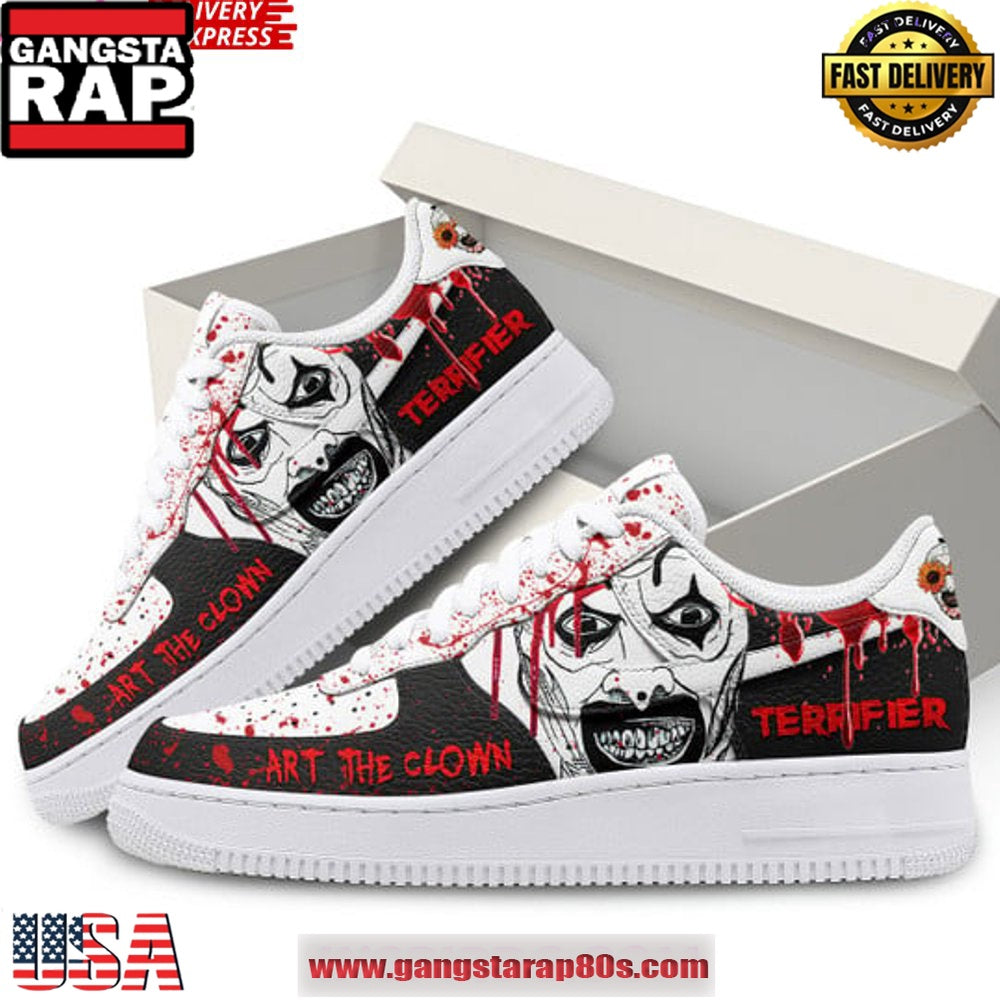 Terrifier Art The Clown Air Force 1 Running Sneakers Shoes