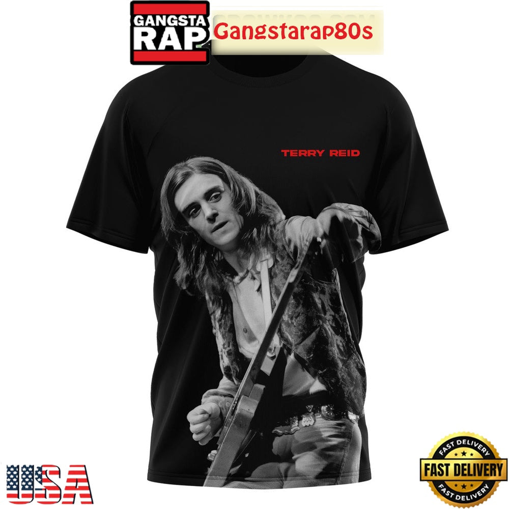 Terry Reid Superlungs Guitar World 1949 2025 Memories T Shirt