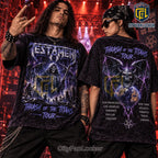 Testament Thrash of the Titans Tour Purple Acid Wash T-Shirt
