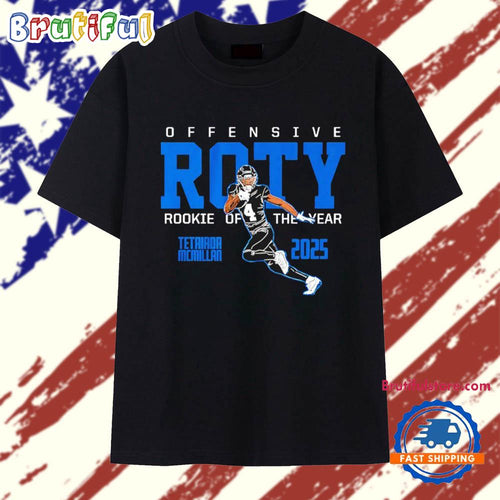 Tetairoa McMillan Carolina Panthers 2025 Offensive ROTY Rookie of the Year T Shirt