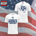 Texas A&M Aggies 20 Years Standing For America White T Shirt