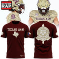 Texas A&M Aggies Honor & Support Camo Logo Red T Shirt