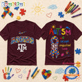 Texas A&M Aggies NCAA Autism Awareness Puzzle Ribbon T Shirt