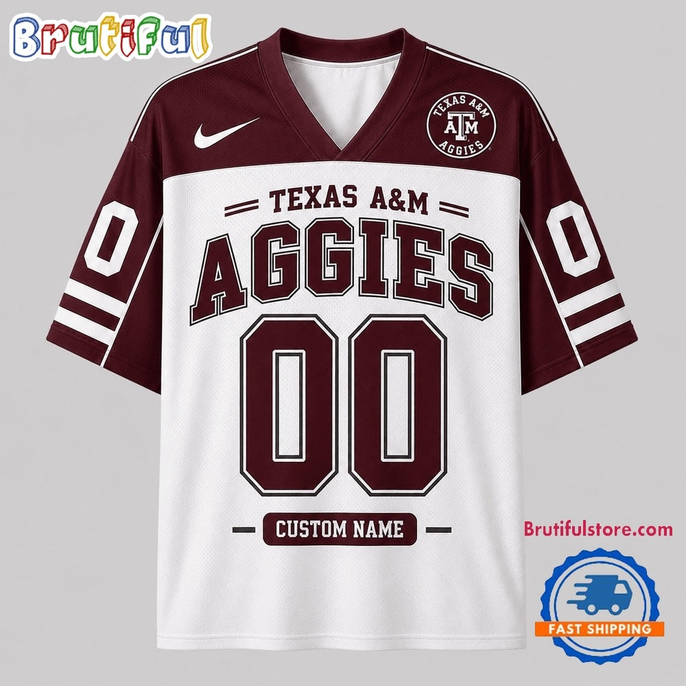 Texas A&M Aggies NCAA College Team Pride Personalized Football jersey