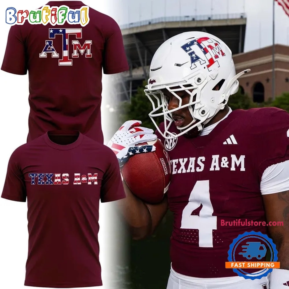 Texas A&M Football Salute to Service Limited Edition 3D Shirt