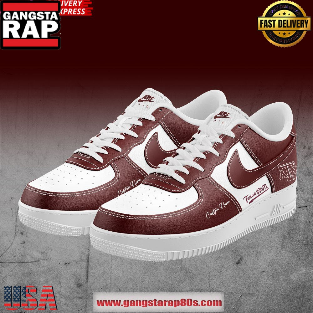Texas A&M Baseball Limited Edition Custom Air Force 1 Sneakers Shoes