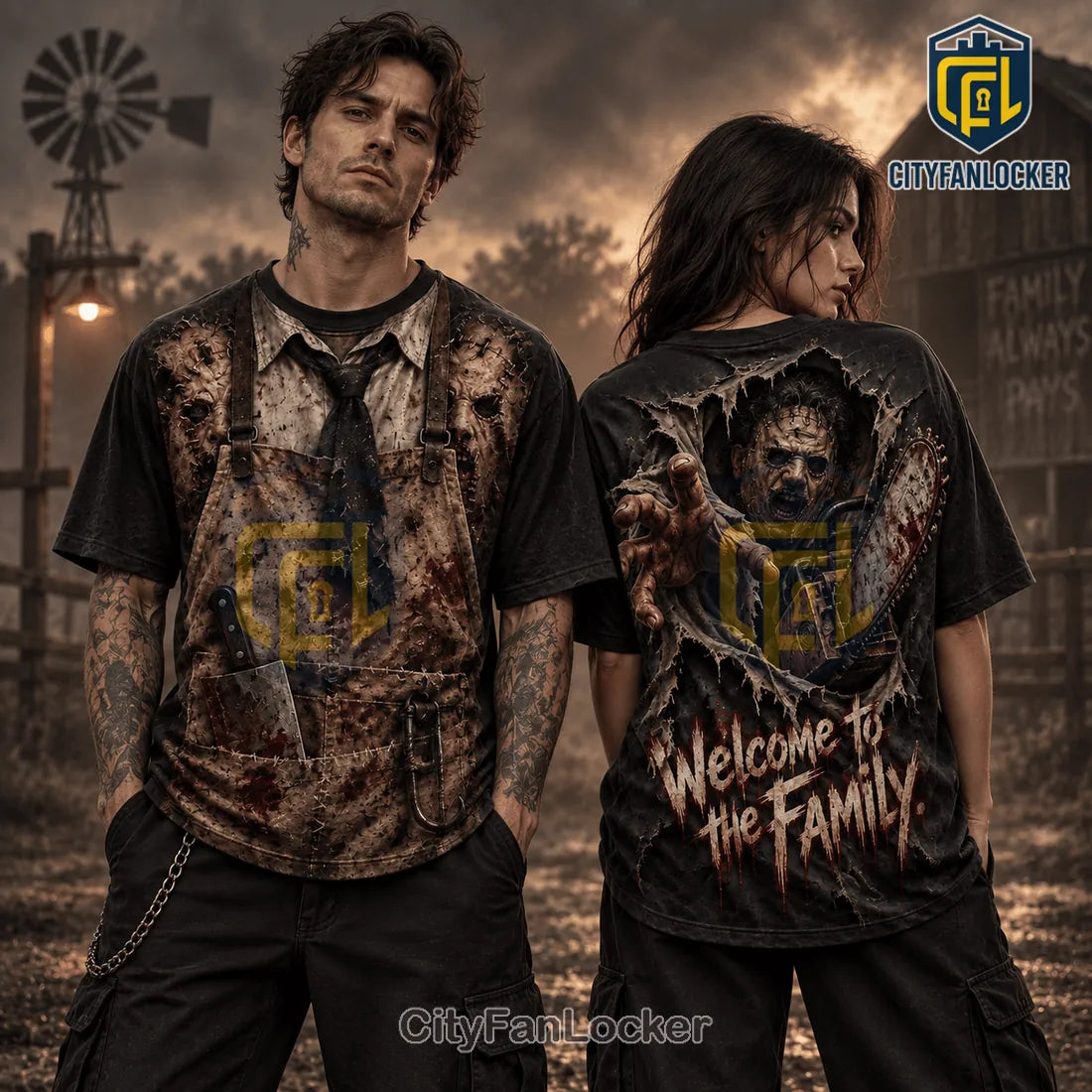 Texas Chainsaw Massacre Leatherface Horror Costume Shirt
