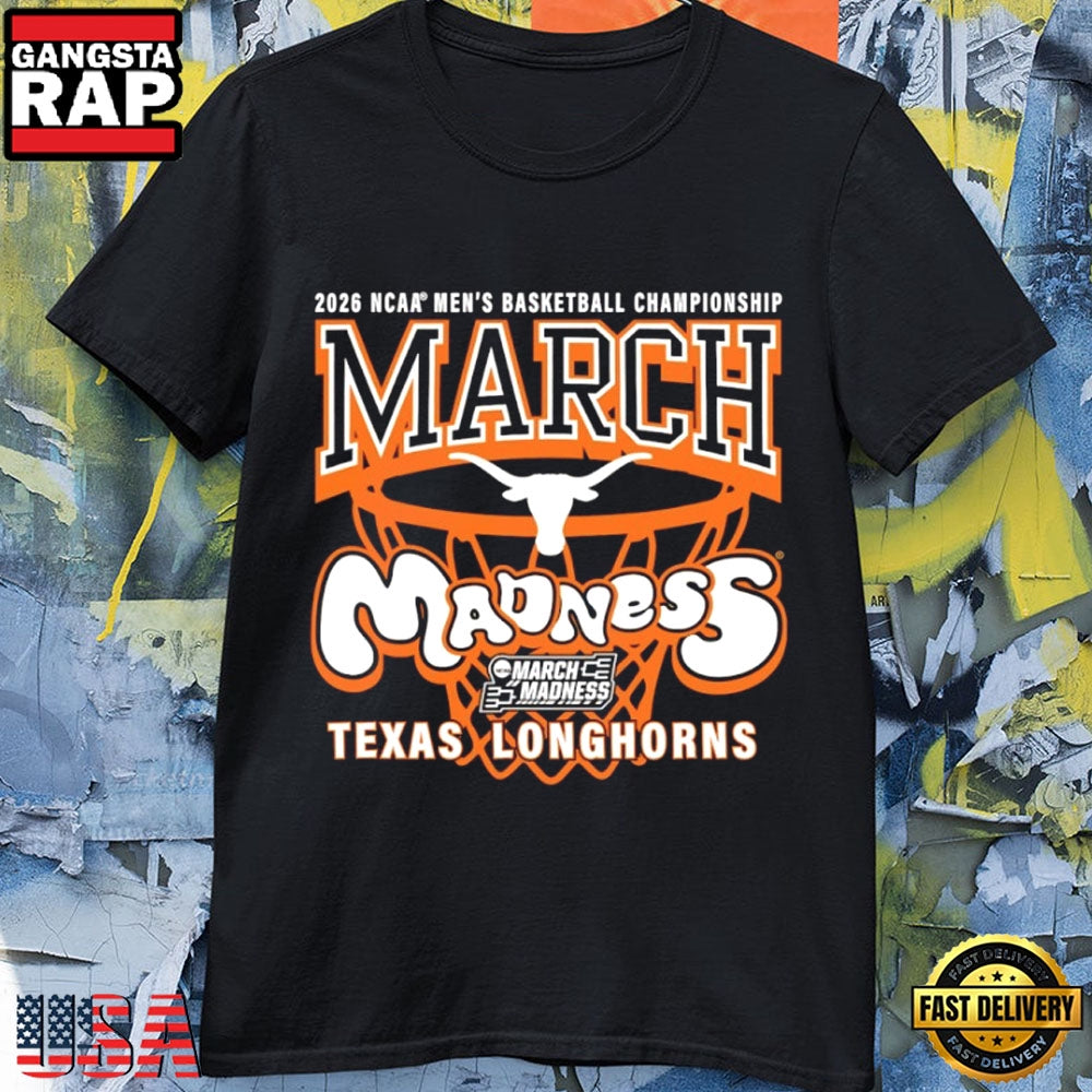 Texas Longhorns 2026 NCAA March Madness Basketball Championship T-Shirt