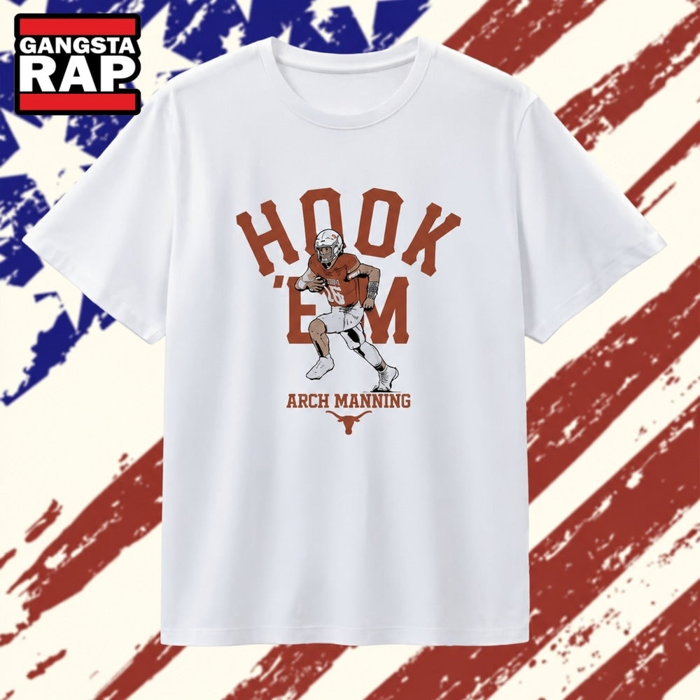 Texas Longhorns Arch Manning Hook ‘Em T Shirt