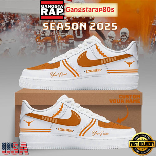 Texas Longhorns Football New Season 2025 Special Custom Air Force 1 Sneakers Shoes