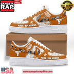 Texas Longhorns Get Hooked Limited Edition Air Force 1 Running Sneakers Shoes