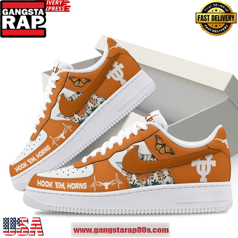Texas Longhorns Limited Edition Air Force 1 Running Sneakers Shoes