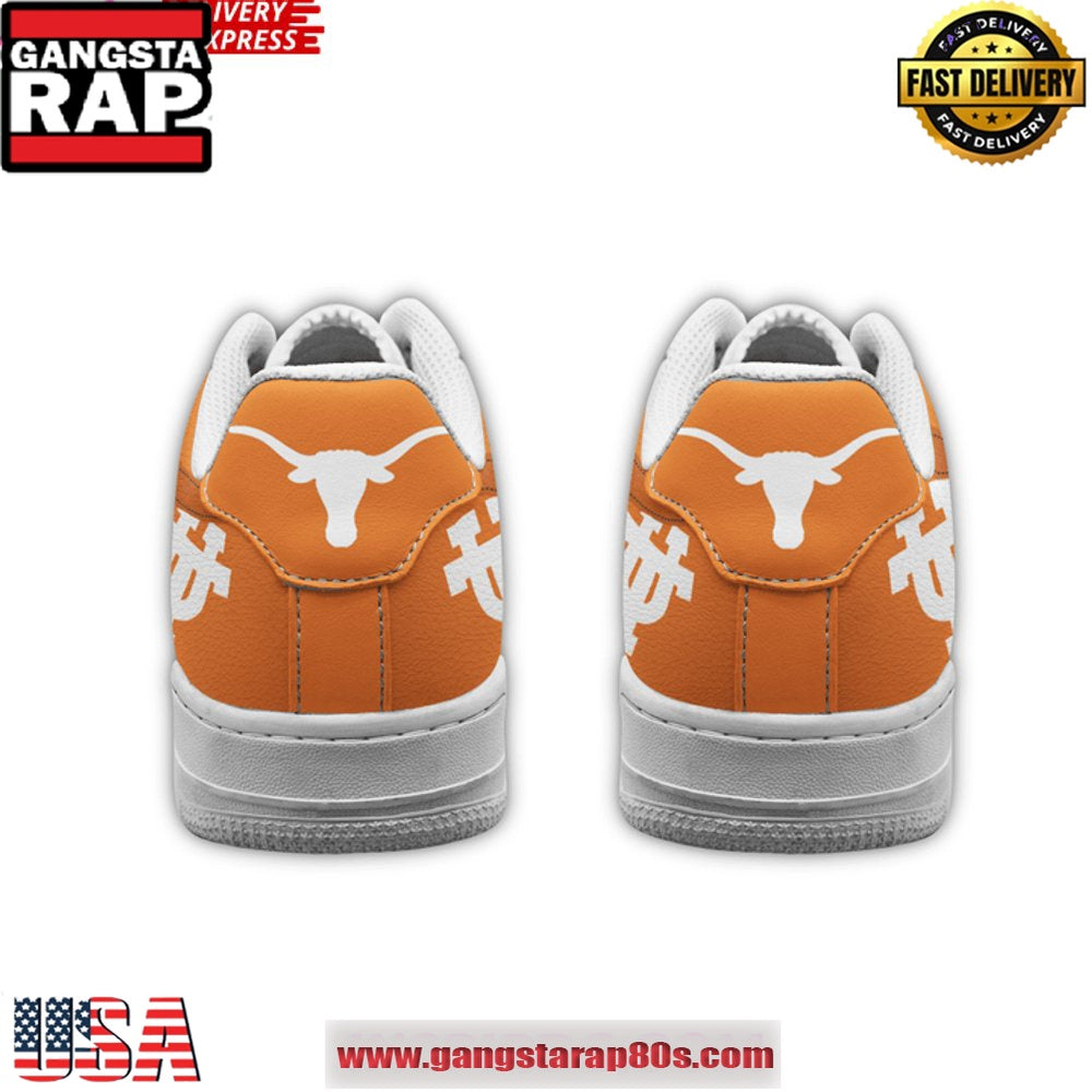 Texas Longhorns Limited Edition Air Force 1 Running Sneakers Shoes