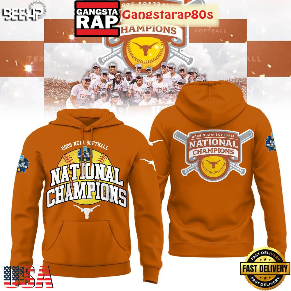 Texas Longhorns Softball Women’s College World Champions 2025 All Over Print T-Shirt Hoodie