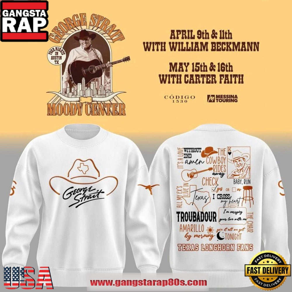 Texas Longhorns x George Strait Tour 2026 Limited Edition Hoodie T-Shirt