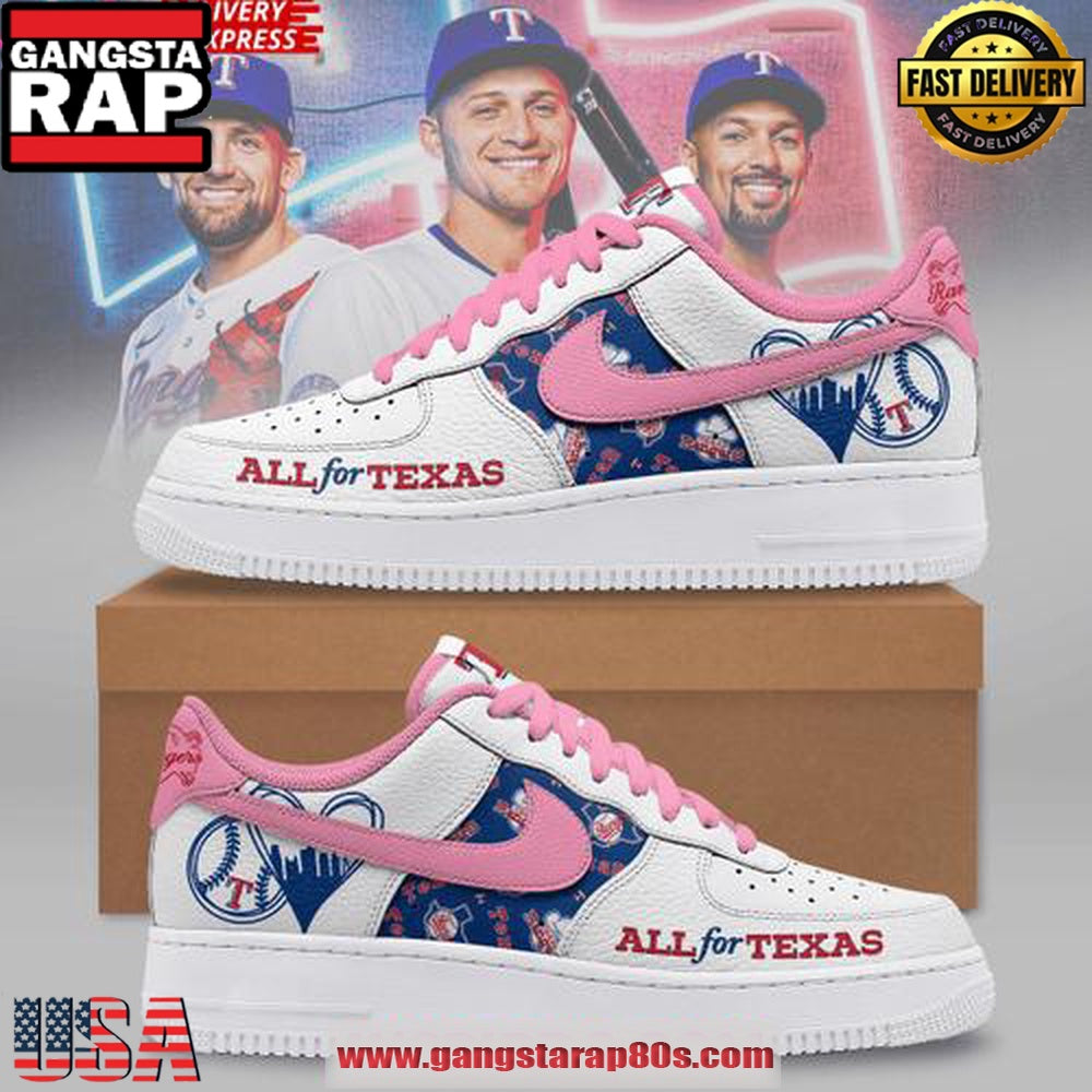 Texas Rangers All for Texas Limited Edition Air Force 1 Sneakers Shoes