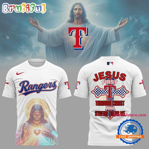 Texas Rangers Jesus First Limited Edition 3D Shirt