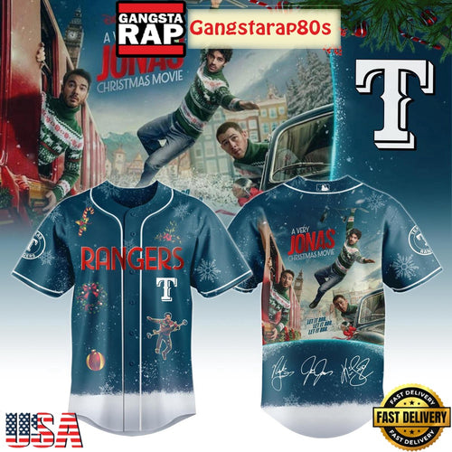 Texas Rangers x A Very Jonas Christmas Movie 2025 Baseball Jersey Shirt