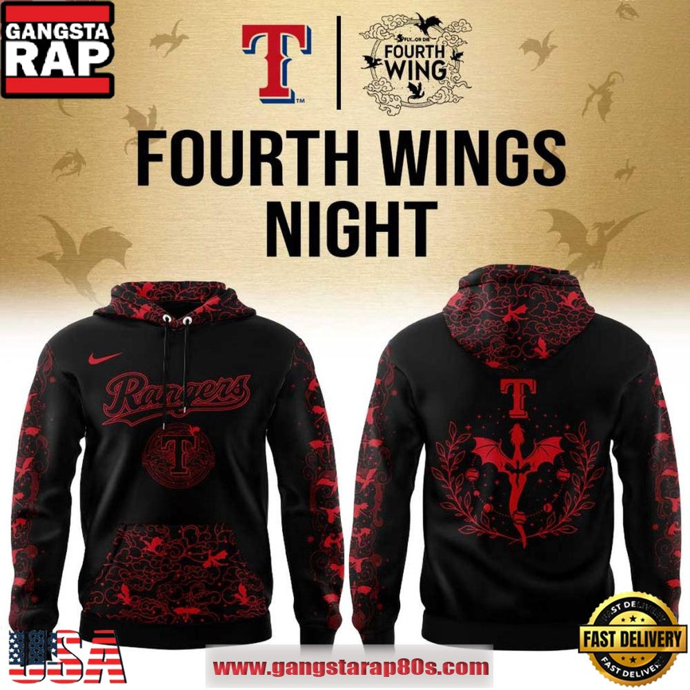 Texas Rangers x Fourth Wings Night 2026 New Design Hoodie