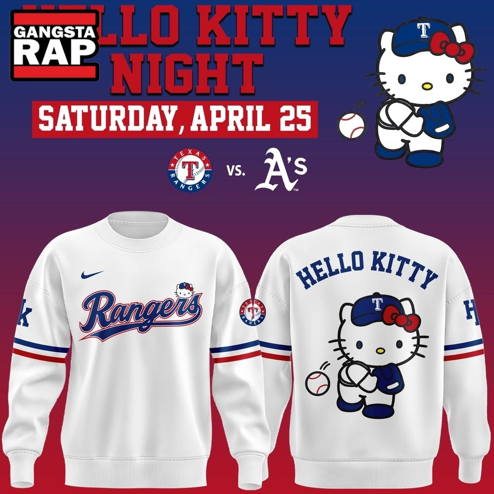 Texas Rangers x Hello Kitty Night 2026 Limited Edition Hoodie T-Shirt