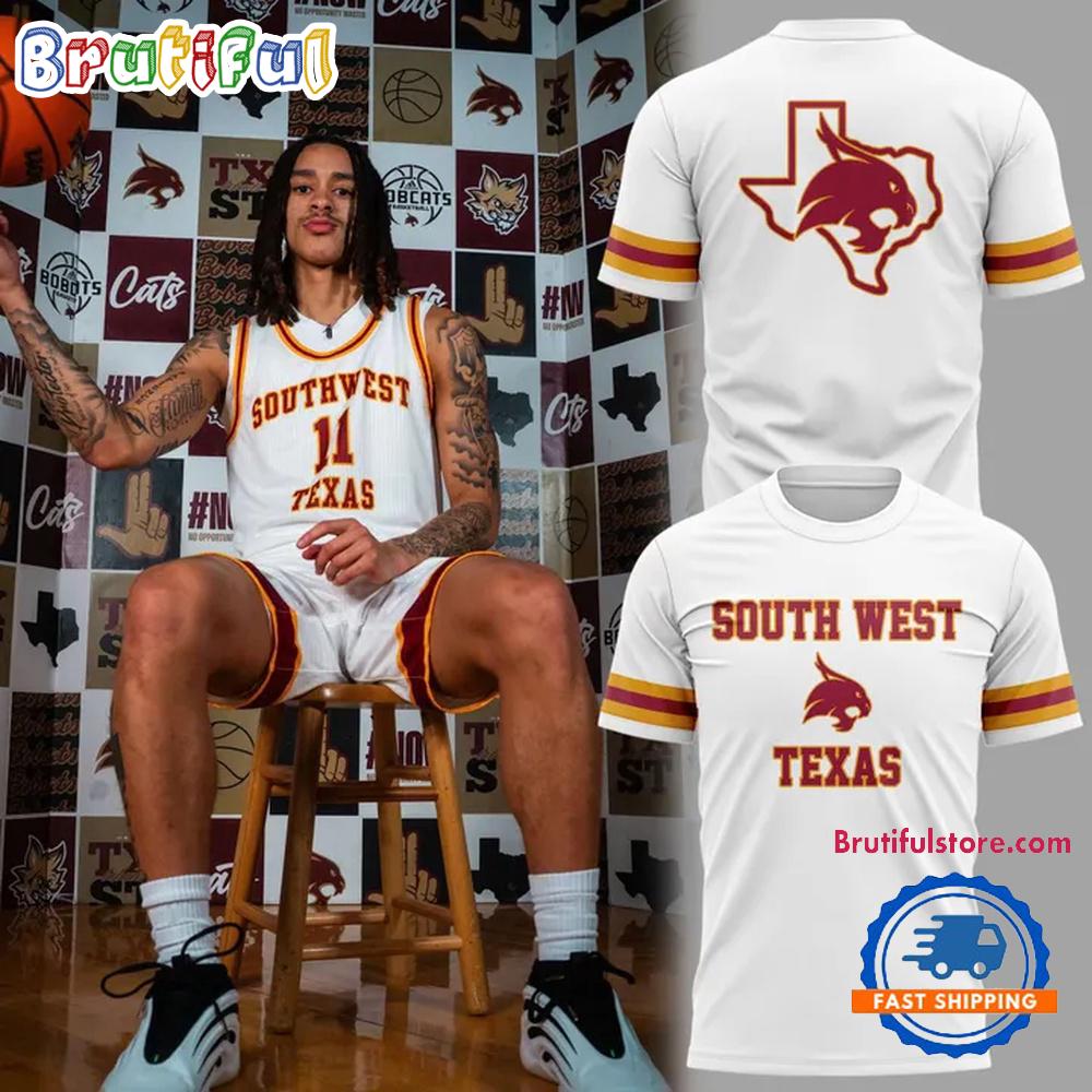 Texas State Bobcats Basketball Throwback Uniform Limited Edition Hoodie T-Shirt