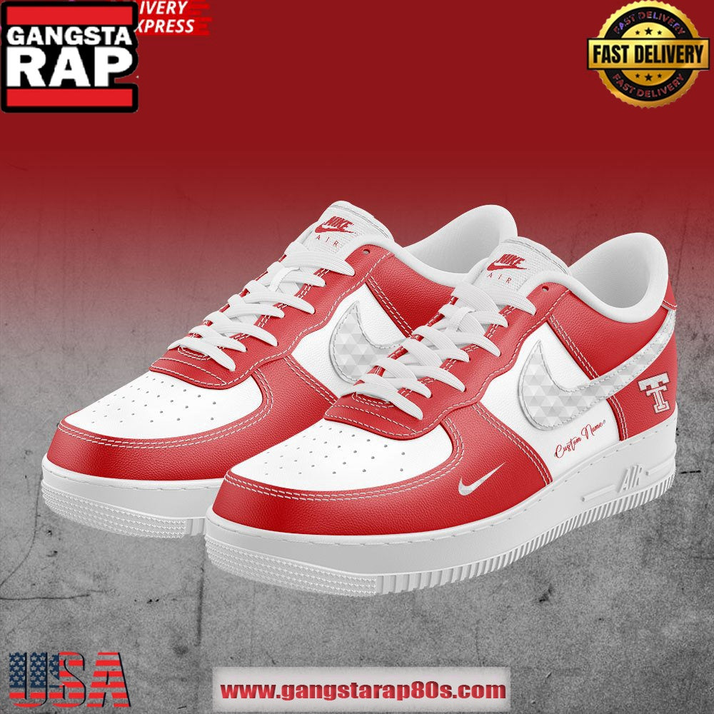 Texas Tech Football Custom Air Force 1 Running Sneakers Shoes