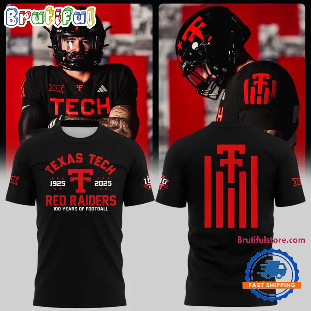 Texas Tech Red Raiders 100 Years of Football 1925-2025 Hoodie T-Shirt