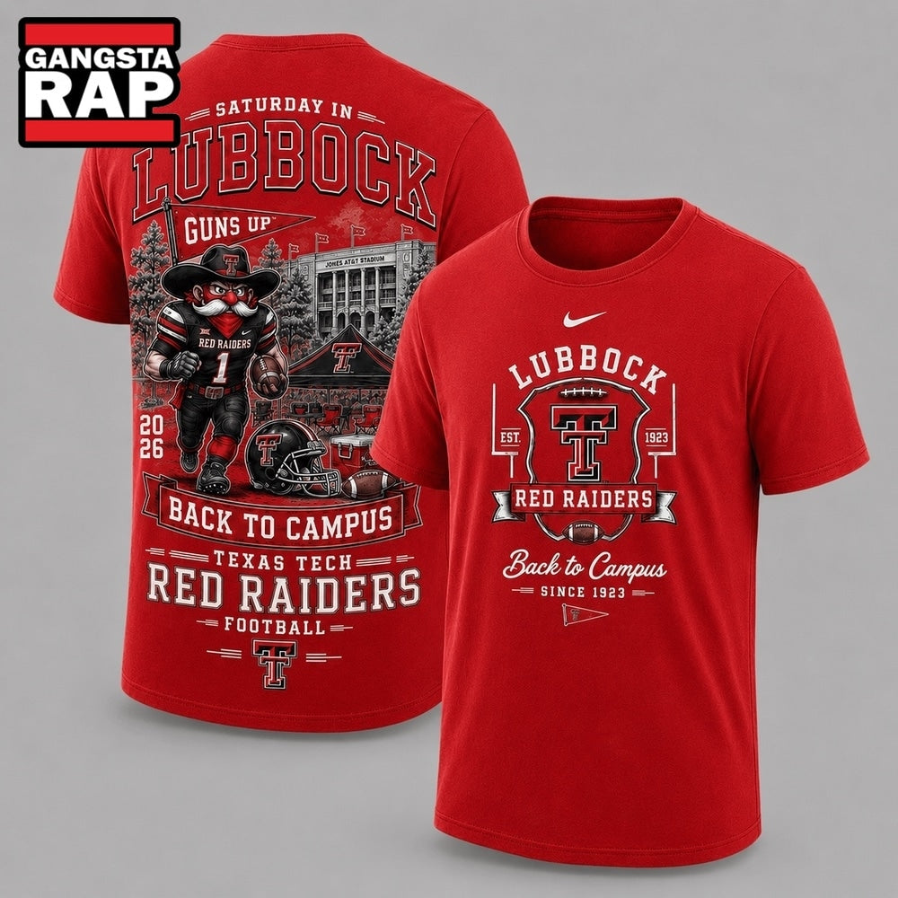 Texas Tech Red Raiders 2026 NCAA Back To Campus 3D Shirt