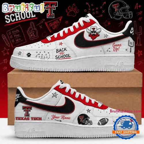 Texas Tech Red Raiders 2026 NCAA Football Back To School Air Force 1 Shoes Sneakers