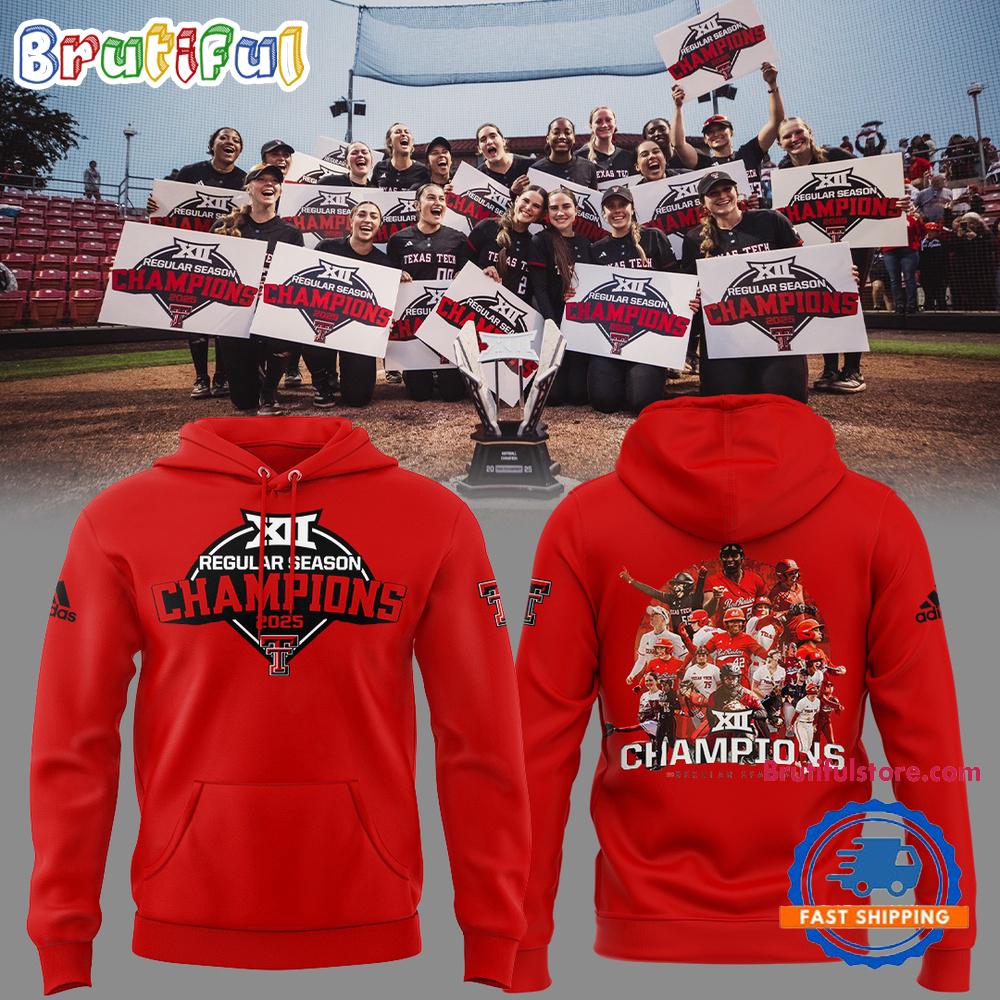 Texas Tech Red Raiders BIG 12 Regular Season CHAMPIONS 2025 Team Graphic Hoodie Shirt