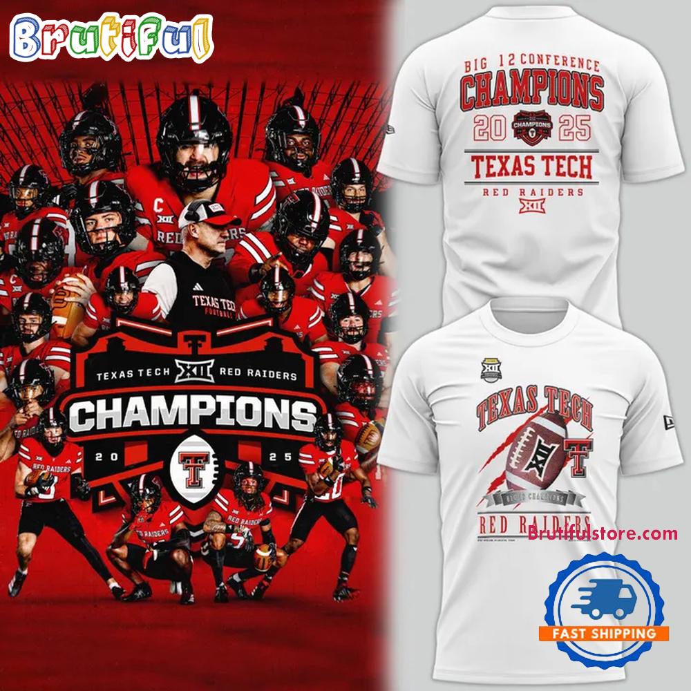 Texas Tech Red Raiders Football BIG 12 CONFERENCE CHAMPIONS T Shirt