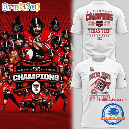 Texas Tech Red Raiders Football BIG 12 CONFERENCE CHAMPIONS T Shirt