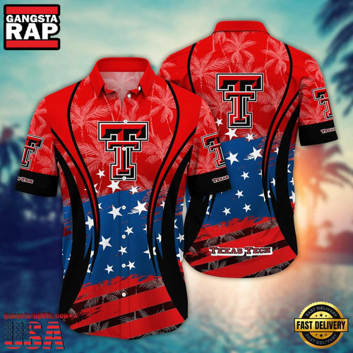 MLB Texas Tech Red Raiders Team Logo Hot Summer Aloha Hawaiian Shirt