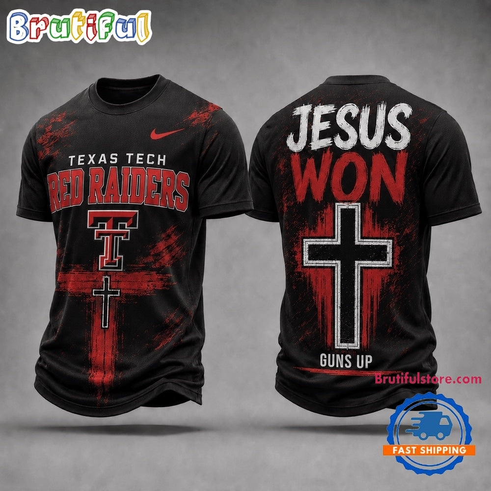 Texas Tech Red Raiders NCAA Jesus Won New Design 3D Shirt