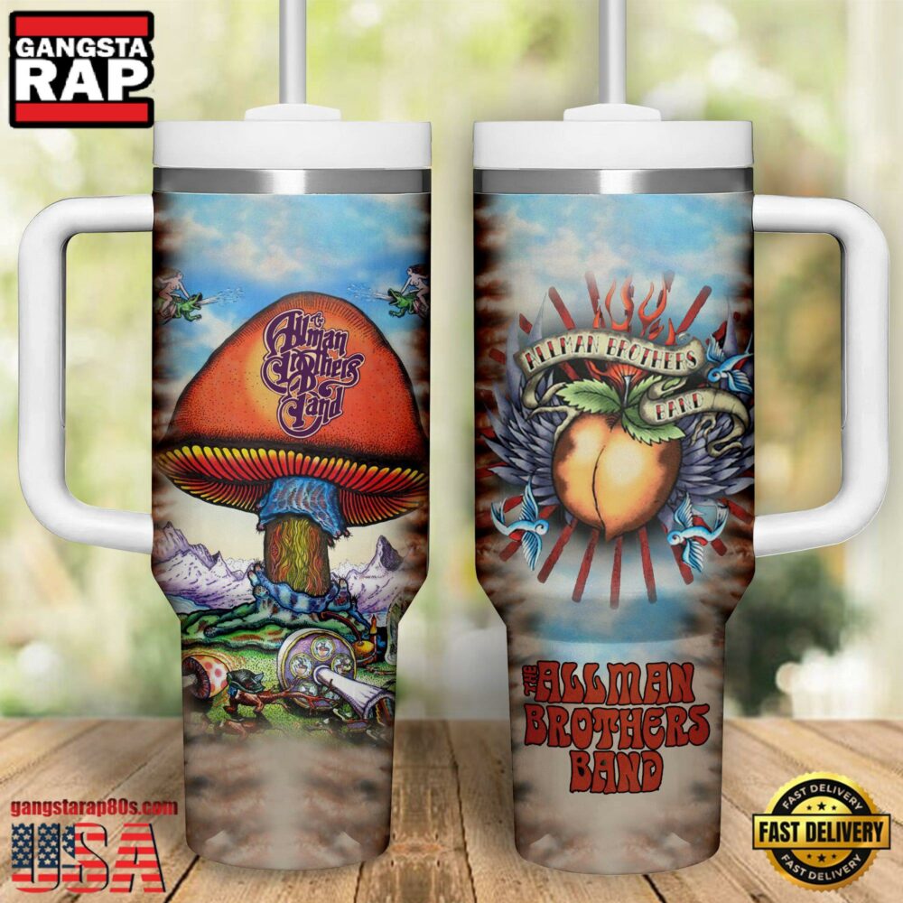 The Allman Brothers Band Music Custom Stanley Quencher 40oz Stainless Steel Tumbler