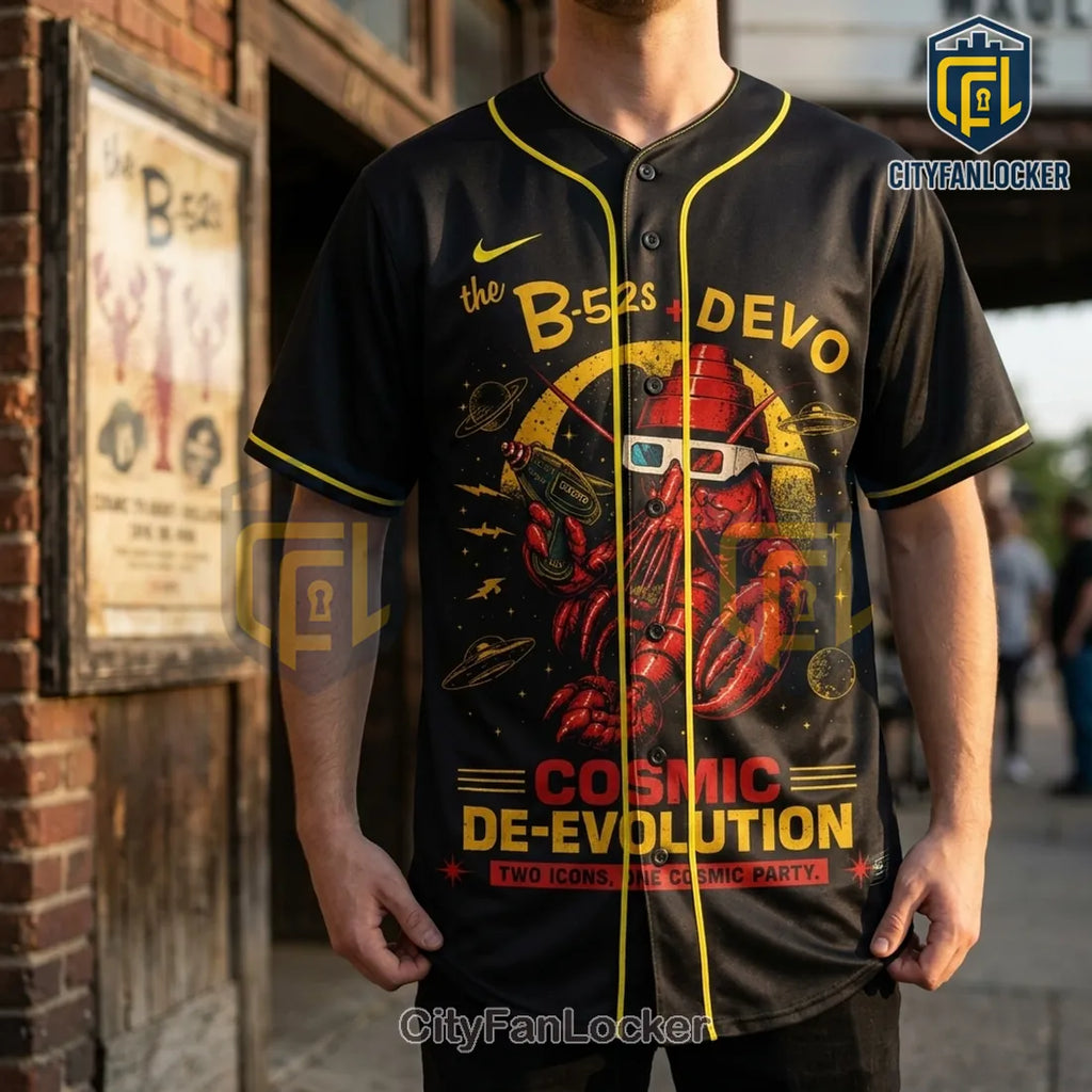 The B-52s x Devo Cosmic De-Evolution 2026 Baseball Jersey