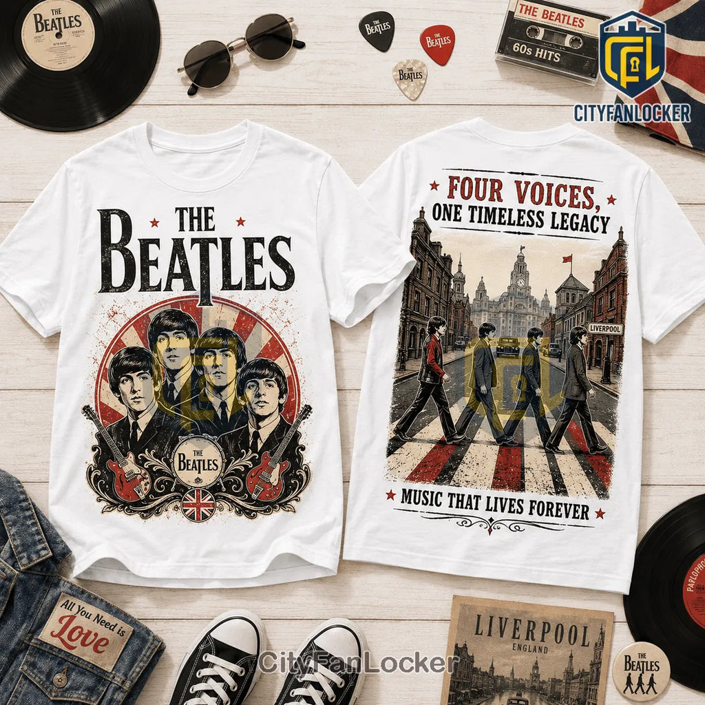 The Beatles Vintage Tribute Premium Tri Blend T-Shirt