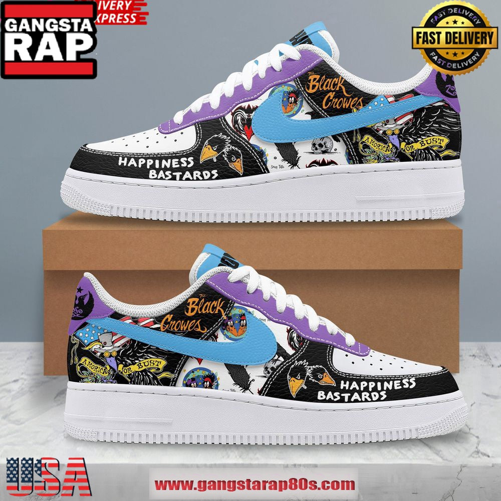 The Black Crowes Happiness Bastards Limited Edition Air Force 1 Running Sneakers Shoes