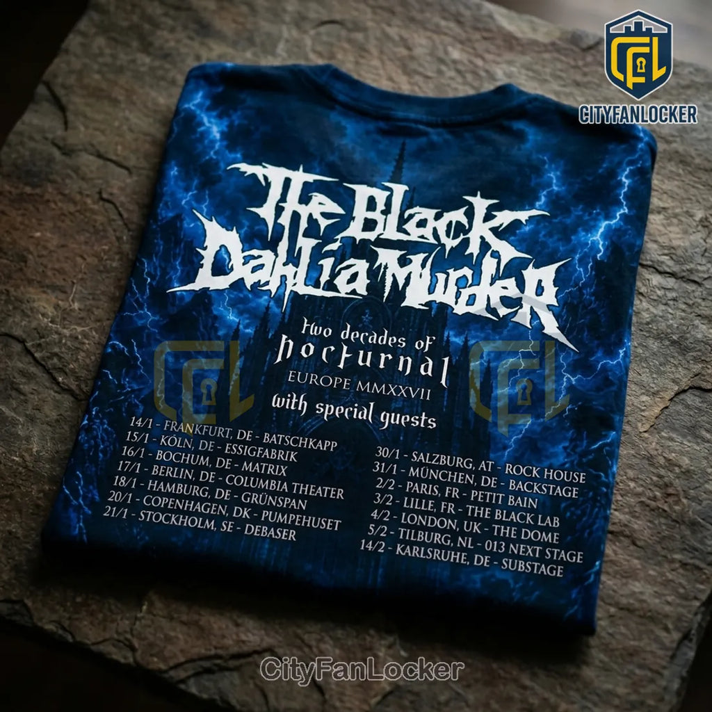 The Black Dahlia Murder Nocturnal Tour Blue T-Shirt